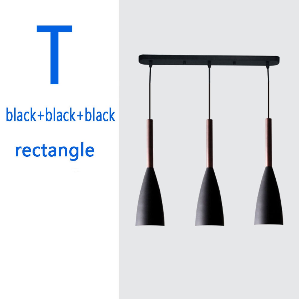 Modern Nordic Pendant Lights Simple Lamps Multicolor Minimalist Hanging Lamps 3 Heads E27 Edison Bulb for Kitchen Dining Bedroom