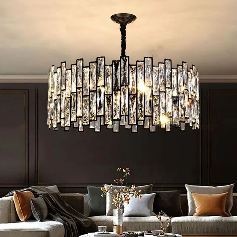 2023 New Nordic Modern Ceiling Chandelier Luxury Home Lighting Bedroom Dining Living Room Crystal Pendant Lamp Led Ring Light