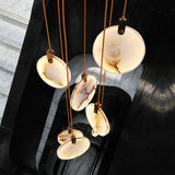 New Chinese LED Marble Gold Home Deco Designer Chandelier Lighting 2026 New Trend Lustre Hanging Lamps For Living Room