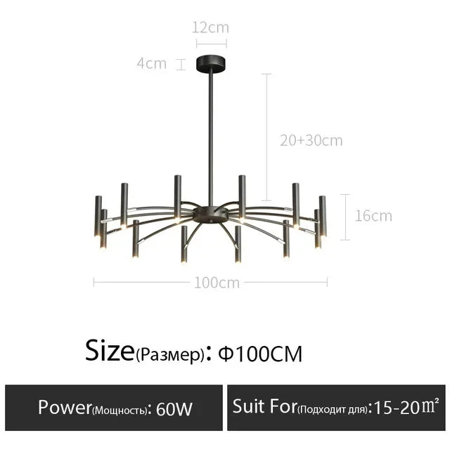 Minimalist G9 LED Ceiling Chandelier Light Fixture (110V-220V) - Modern Interior Decor Pendant Lamp for Living Room, Dining Room & Home