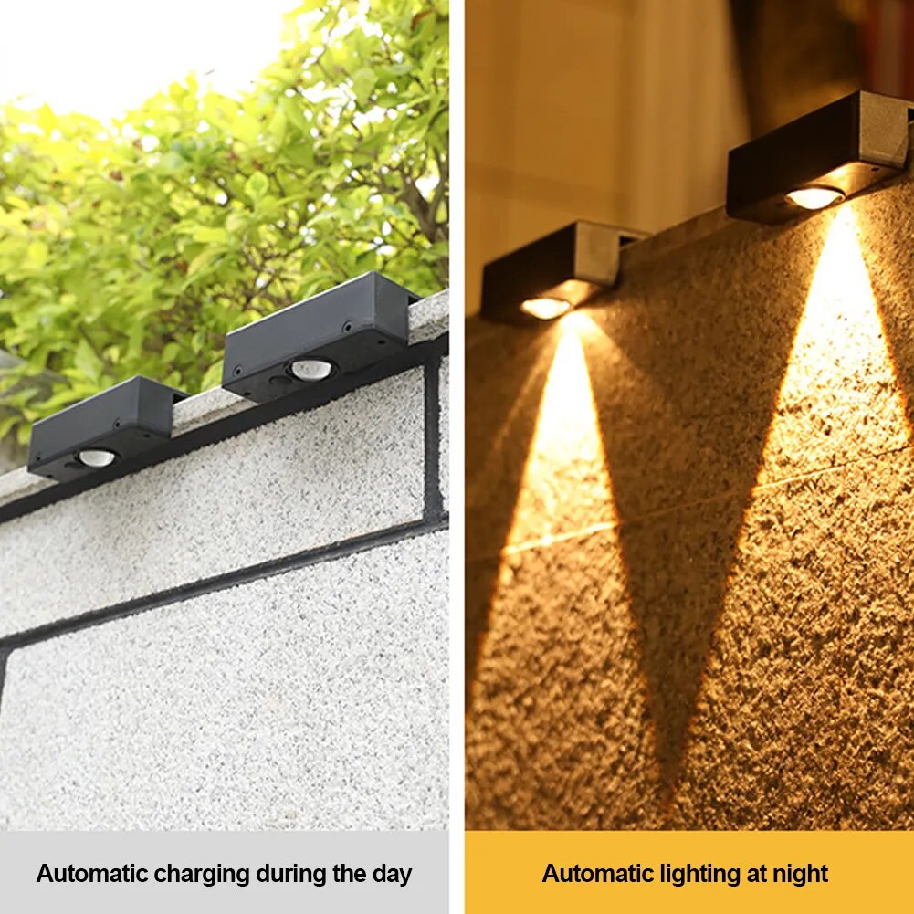 Solar Light Outdoor Wall Spot Light Wall LED Light Wall Lamp Waterproof Garden Decoration Lamp Fence Corridor Sunlight Stairs