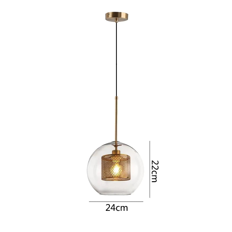Glass Hanging Lamp Nordic Pendant Lights Dining Kitchen Lighting Fixtures  Bedroom Bedside Pendant Lamp Luminaire