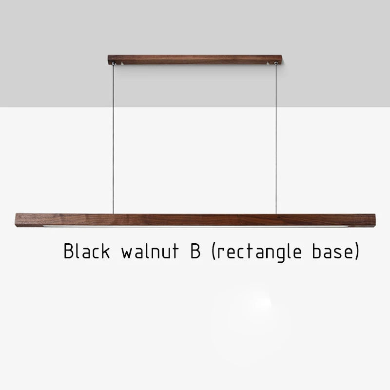 Nordic Solid Wooden Pendant Lighting LED Lamps for Dining Living Room Kitchen Office Shop Long Hanging Indoor Lighting Fixtures