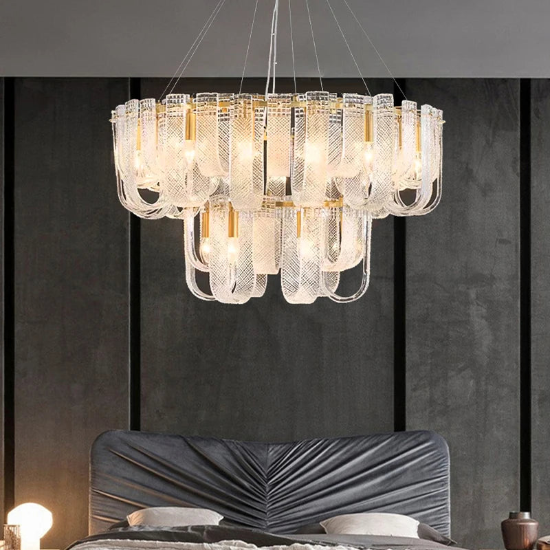 2025 Modern Chandelier Lighting Desinger Lustre Ring Hanging Lamps Suspension Luminaire Lampen For Foyer Living Room Dining Room