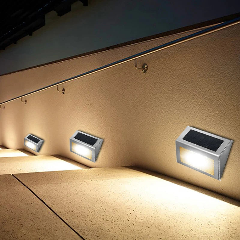 6-LED Solar Stair Light - Waterproof Outdoor Step & Fence Accent Lamp for Deck, Path & Garden