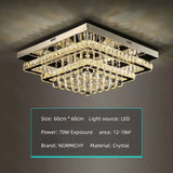 Modern Luxury Crystal LED Chandelier For Living Room Bedroom Dining Room Kitchen Ceiling Lamp Silver Chrome Remote Control Light