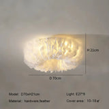 Modern Feather Led Ceiling Lamps Nordic Romantic Warm Bedroom Ceiling Lights Home Lighting Living Room Decor Lamp Luster Fixture