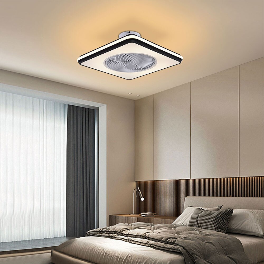 Ceiling Fan with Lights 22inch Modern Semi-Flush Mount Ceiling Fan with Remote Dimmable 3 Color 3 Speed Fan Lighting