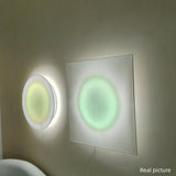 New Square Circular LED Wall Lamp Remote Control Colorful Dimming For Parlor Hotel Bedroom Dining Atmosphere Lighting