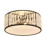 Modern Geometric Crystal Ceiling Light - Round & Square LED Lamp for Bedroom