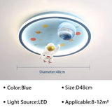 2026 Modern Kids Room Ceiling Fan Light Cartoon Moon Astronaut Ceiling Lamp Boy Girl Bedroom Nursery Study Chandelier Ceiling Li