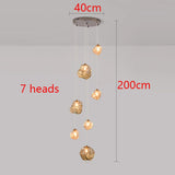 Modern LED Staircase Chandelier - Luxury Long Pendant Light for High Ceilings