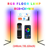 Living Room Dimmable 140cm RGB Corner Floor Lamp WIFI Smart LED Mood Light Art Home Decor Atmospheric Standing Stand Lighting