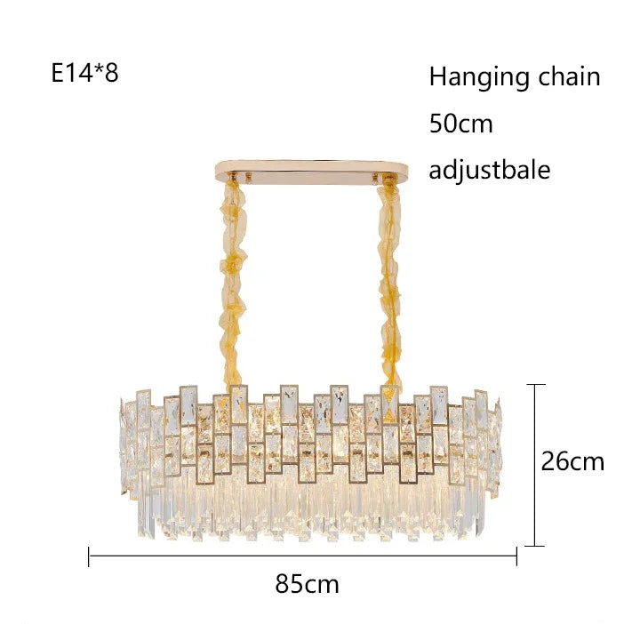 2025 New Modern High-End Light Luxury Crystal Chandeliers for Living Room Dining Bedroom Indoor Decor Lighting Lustres Fixtures