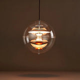 Modern Acrylic Pendant Light, White Gold Silver Circular Danish Design Pendant Light Nordic Luxury Bedroom Decoration Lamp