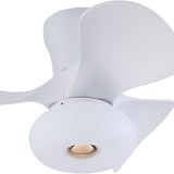 Modern Pink/Blue/White Creative 22 Inch Ceiling Fan Light with Remote Control for Living Room Bedroom