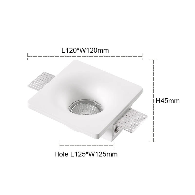 Recessed Gypsum Ceiling Downlight - Borderless Trimless GU10 LED Spotlight