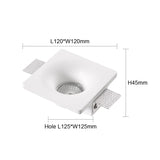 Recessed Gypsum Ceiling Downlight - Borderless Trimless GU10 LED Spotlight