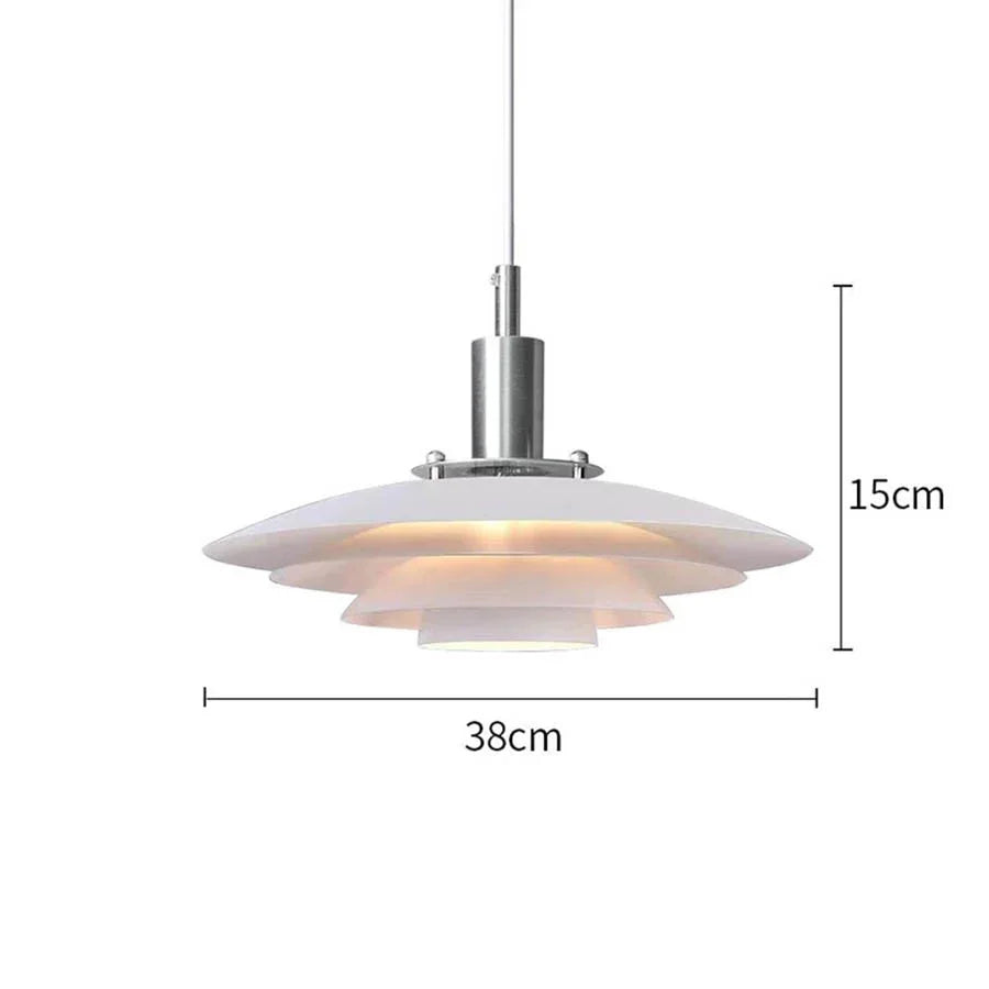 Dia38CM Nordic Umbrella LED Pendant Lamp Kitchen Island Dining Table Pendant Light Creative Art Bedroom Restaurant Hanging Light