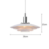 Dia38CM Nordic Umbrella LED Pendant Lamp Kitchen Island Dining Table Pendant Light Creative Art Bedroom Restaurant Hanging Light