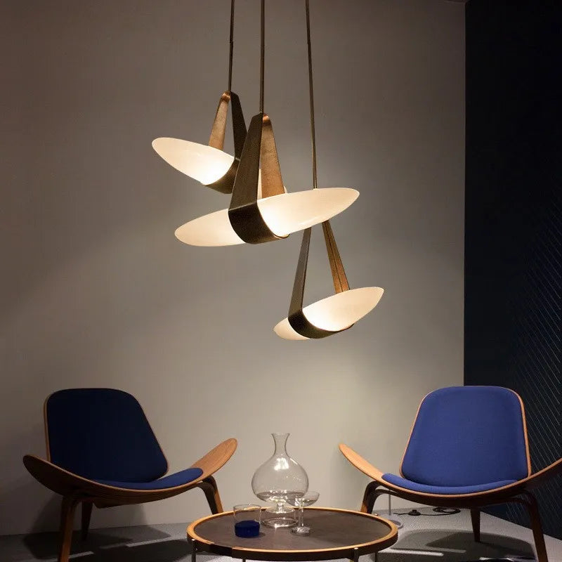 Designer art deco leather pendant light Nordic pendant lights Kitchen Coffee Tables Dining Room Bedroom Bedside Pendant Lights