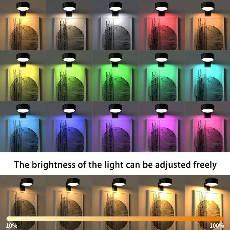 3-Pack Wireless Battery Picture Lights - Magnetic LED Art Lamp with Remote Control