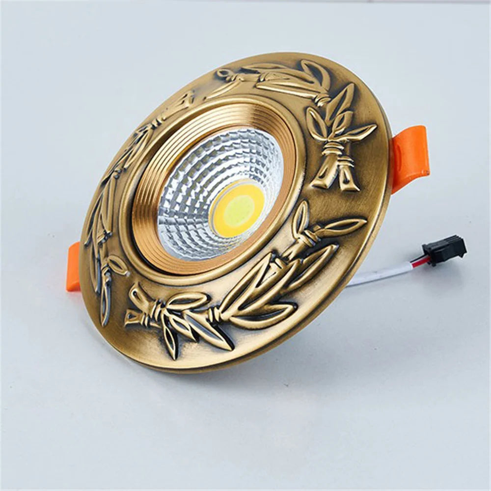 Garland Copper Recessed Ceiling Led Spot Light Home Decor Living Room Kitchen 7.5Cm Hole 220V 110V 3W 10W Luxury Bull Eye Lamp