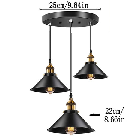 Vintage Pendant Light Loft Retro Chandelier Pendant Lamp E27 Base Industrial Hanging light Edison Home Lighting for Living Room