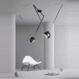 Italy Design Leather LED Pendant Lights Black Orange Lustre Villa Lobby Islands Hanging Lamps Home Decor Factory Outlet Lighting