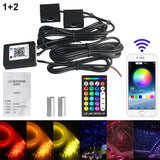 1/2/4 Split Fiber Optic Light Kit - RGBW Starry Sky Lamp with Bluetooth App & Music Sync - Distributed Ceiling Star Light for Car & Home