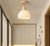 BOTIMI Wooden Ceiling Lights For Corridor White Glass Lampshade Dressing Room Surface Mounted wood Lamp Indoor Lighting