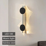 Modern LED Wall Light Rotatable Corrugated Wall Lamp Stainless Steel Atmosphere Wall Sconces Hotel Bedroom Bedhead Lights