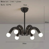 Modern Metal E27 Pendant Light in Black, Beige, Blue & Pink - Art Deco Ceiling Hanging Lamp Fixture for Parlor, Bedroom & Dining Room