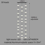 Modern Led staircase chandelier living room hanging light designer Villa duplex building  oval string attic pendant lighting