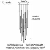 Modern Stair Chandelier Nordic Luxury Minimalist Pendant Light Villa Living Room Lighting LED Showroom Ceiling Lamps Chandelier