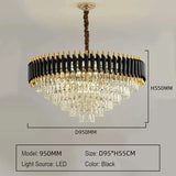 Luxury Crystal Pendant Lamp Modern Villa Living Room Lights Lustre Home Interior Decoration Dining Table Loft Ceiling Chandelier