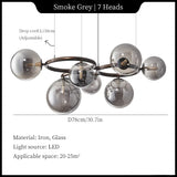 Postmodern Nordic Designer Creative Pendant Lights Art Living Room Bedroom Restaurant Magic Beans Multi-color Glass Chandelier