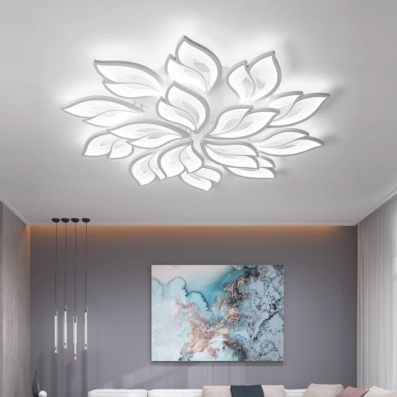 Modern LED Ceiling Chandeliers Light for Living Dining Room Bedroom Ceiling Lamps  With Remote Control Dimmable Lights Fixtures