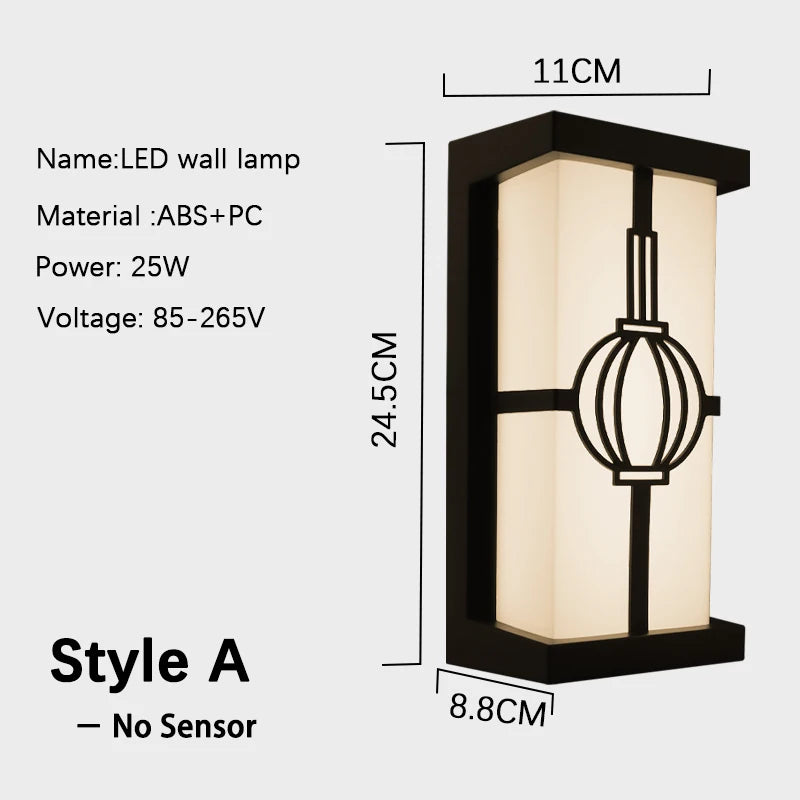 Led Outdoor Wall Light Waterproof IP65 Motion Sensor Led Outdoor Lighting Porch Lights Balcony Garden Lights Outdoor Wall Lamp