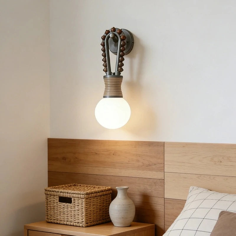 French Retro Wall Lights Sconce Mid-Century Modern Designer Brass Bedroom Headboard Living Room Entrance Decorative Lamp