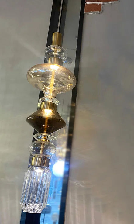 European American style glass chandelier exhibition hall, bedside restaurant, bar counter, study, creative living room light