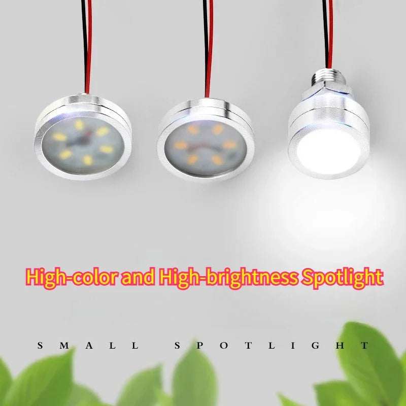 Ultra-Thin Diffuse LED Mini Spotlight (1W / 2W / 3W, DC 5V/12V/24V) - Super Bright Constant Voltage Light for Equipment & Instruments