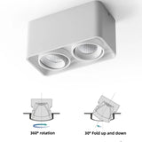 LED Ceiling light COB Spotlight Dimmable Anti-glare 9W 15W 1-2 head Swing 30° and rotate 180° Ceiling Lamp 85-265V Home business