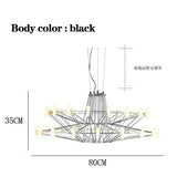 Moooi Coppelia Designer Loft Villa Duplex Chandelier Luxury High-end Living Dining Room LED Round Iron Wire Decor Lighting