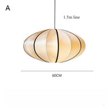 Wabi-sibi Japanese Style  Medieval Chandelier Living Room Home Decoration Bedroom  Lantern Silk Zen Pendant Light