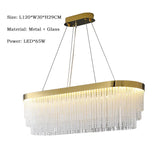 Post Modern Led Chandelier 2025 New Tassel Crystal Pendant Lamp American Luxurious Chandelier Home Decor Luster Lighting Fixture