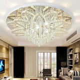 Modern living room infinitely adjustable smart crystal lamp circular LED lamp bedroom and dining room ceiling lamp