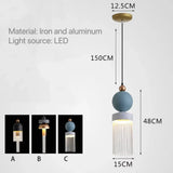 Danish Designer Nordic Modern Simple Macaron Tassel Chandelier for Restaurant Bedroom Bedside Clothing Store Bar
