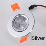 Aluminum Round LED Dimmable Ceiling Downlight 1W 3W AC85-265V  Recessed LED Spot Light Led Bulb Cutout 50mm With Driver