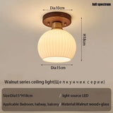 Home Lighting Walnut Copper LED Ceiling Light Corridor Living Room Light Interior Decoration Modern Ceiling Light Fixtures